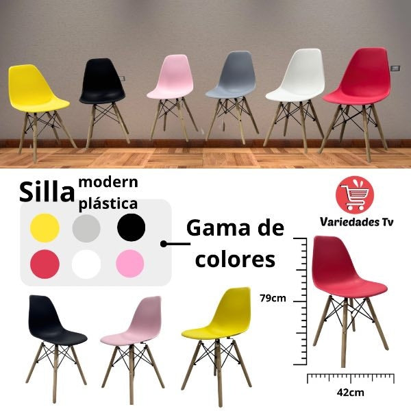 SILLA MODERNA PLÁSTICA
