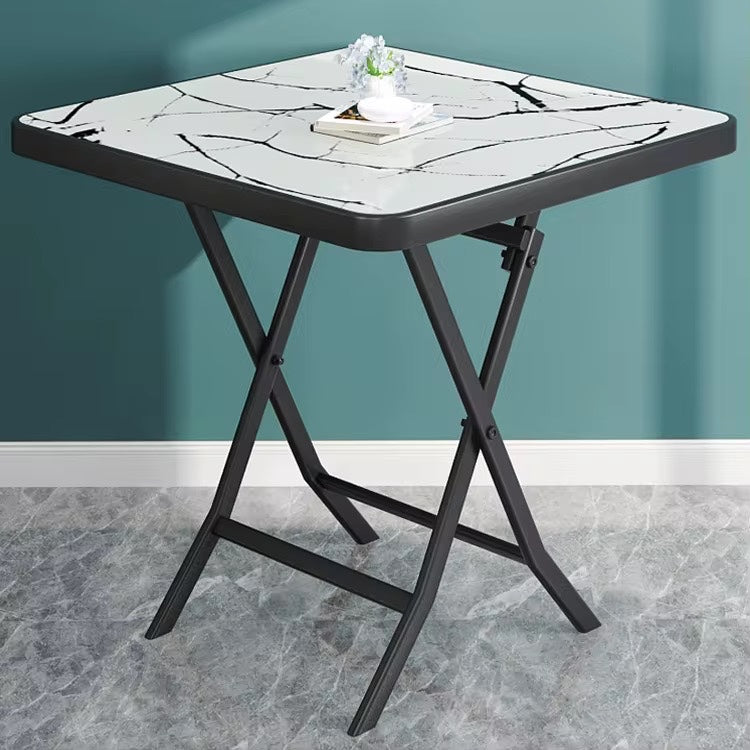 MESA CUADRADA 60CM PLEGABLE VIDRIO