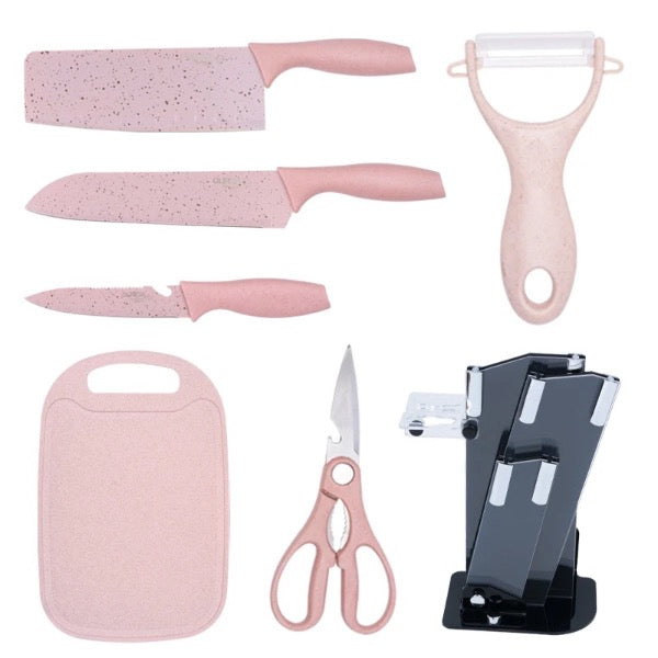 SET DE CUCHILLOS CON PEDESTAL