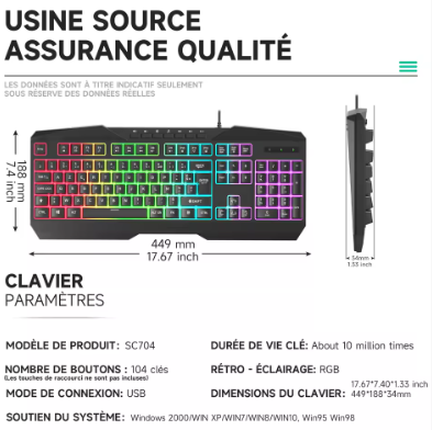 TECLADO GAMER RGB