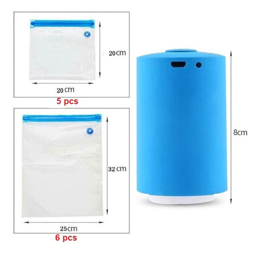 SELLADOR DE BOLSA Y PAQUETE DE BOLSAS x11und